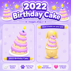 2022 Birthday Cake Pet Wear Adopt From Me Today ✨ Fast Delivery ✨ Top Picks ✨