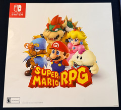 Super Mario RPG 2023 Nintendo Switch Store Display Promo Poster Sign RARE