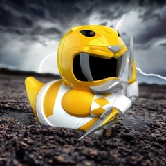TUBBZ 1ST Edition YELLOW Power rangers Collectible Duck Figure JEEP