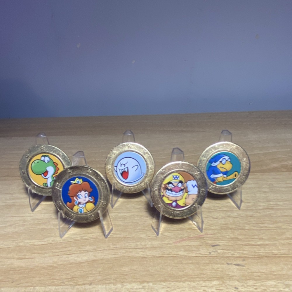 Frankford Super Mario WonderBall Collector Coins Yoshi Daisy Boo Wario Kamek Lot