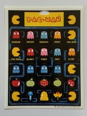 Vintage 1982 Midway Pac-Man Sticker Sheet Hallmark Nos