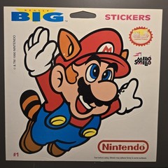 1990 Nintendo Really Big Stickers Mello Smello Mario Luigi Princess Vintage Rare