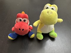 Nintendo Super Mario Bros Yoshi Lot of 2 (Yellow 2019) and (Red 2018) Used