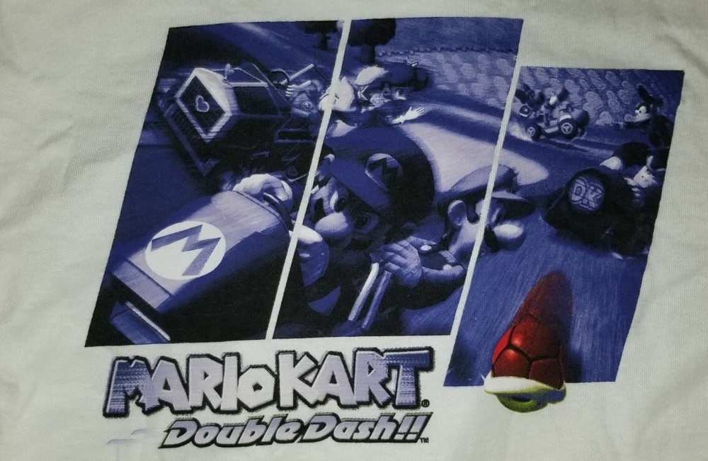 Mario Kart Double Dash E3 Promo T-Shirt XL 2003 Nintendo Gamecube New Rare