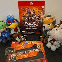 Starfox Nintendo Switch 2 Original Counter Display Standee w keychain, Plush set