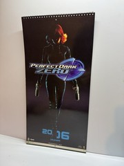 Perfect Dark Zero 2006 Promotional Calendar Xbox 360 Very Rare Joanna Dark