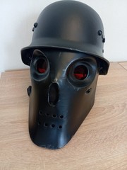 Custom made with 3D printed parts Wolfenstein New Order face mask with helmet