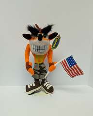 Crash Bandicoot Toy Network 2004 4th of July Holiday VERY RARE Plush Playstation