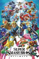 NINTENDO SUPER SMASH BROS BROTHERS ULTIMATE VIDEO GAME POSTER NEW 24×36