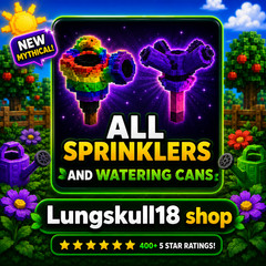 🪴Grow a Garden 2 | All Sprinklers And Watering Cans | GAG2 Fast & Easy
