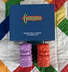 Castlevania Dragon Skull Cannon Tiki Muglet Set Brand New