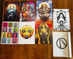 Borderlands 3 Psycho Art – Complete Set of 7 prints (PAX 2019 Gearbox Promo)