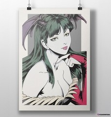 20×28″ Morrigan Aensland Darkstalkers Nagel inspired Pop art print Poster