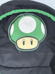 Super Mario Bros 1Up Mushroom Canvas Backpack Nintendo REVERSIBLE Bookbag