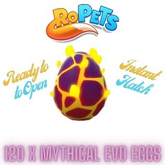 Ropets 120 x Mythical Evo Eggs UK