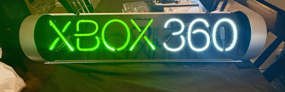 Microsoft Xbox 360 Lighted Sign Green/White – Xbox Video Game Series