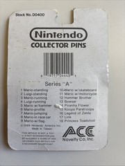 Nintendo Collectors Enamel Pin 1989 Super Mario Series “A” Running Mario #3 New