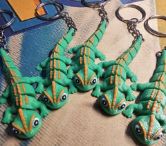 3D PRINTED CHAMELEON FIDGET KEYCHAIN NOSTALGIA RETRO FUN FOR ALL ARTICULATED TOY