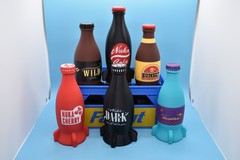 Nuka- Prop Cola 6 Bottle Set Beverage and Crate – Unofficial Prop (3D – printed)
