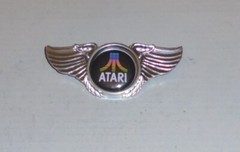 Vintage Atari Home Video Game Jacket Hat Pin Badge Arcade Player Console Inc Co.