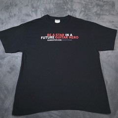 GameStop Guitar Hero WORLD TOUR Auditions Promo Large Black Band Tee Shirt