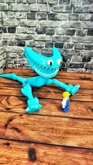 Cyan Rainbow Friends Inspired 3D Printed Toy – Glow in the dark