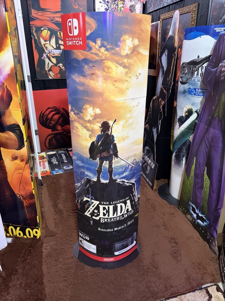 Zelda Breath Of The Wild 1 2 Switch Standee Nintendo MINT