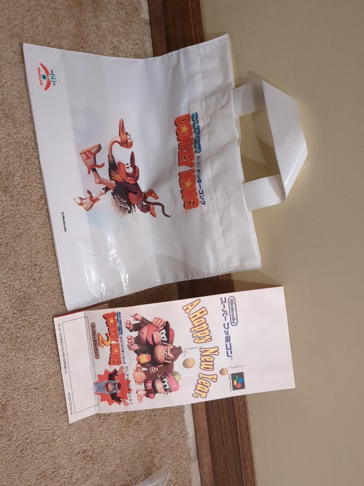 Super Donkey Kong Country Nintendo Promotional Bag Set Rare Japan Prize Diddy