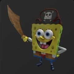 Robl0x Spongebob Pirate Pal + 1000 Robux Toy Key Code Global All Platforms