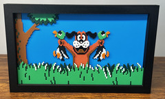 Duck Hunt NES 3D Wall Art Diorama • Retro Gaming Layered Pixel Display Model