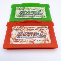 Pokemon FireRed & LeafGreen GBA Cartridge Set Japanese Tested Authentic