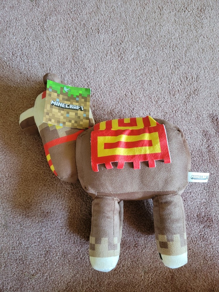 Mojang Jinx Llama Plush 11” Official Minecraft Stuffed Animal Brown Green 2020