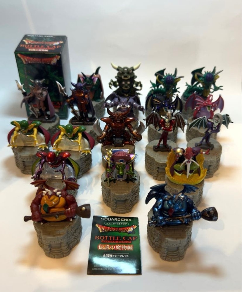 Dragon Quest Bottle Cap Legendary Monster Edition 17 19 Figure Set Metallic