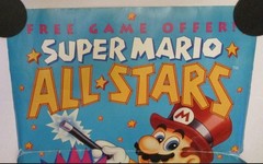 Nintendo Super Mario All Stars Display Store Retail Promo Poster 22×28 SNES N64