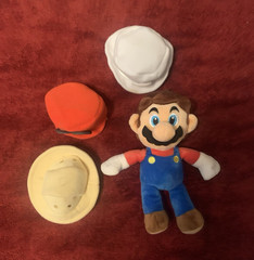 ThinkGeek Super Mario Odyssey Gamestop Exclusive With Hats Plush Doll Toy 7″ HTF
