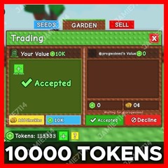 🪴Grow a Garden | 10,000 Tokens | CHEAPEST + FAST