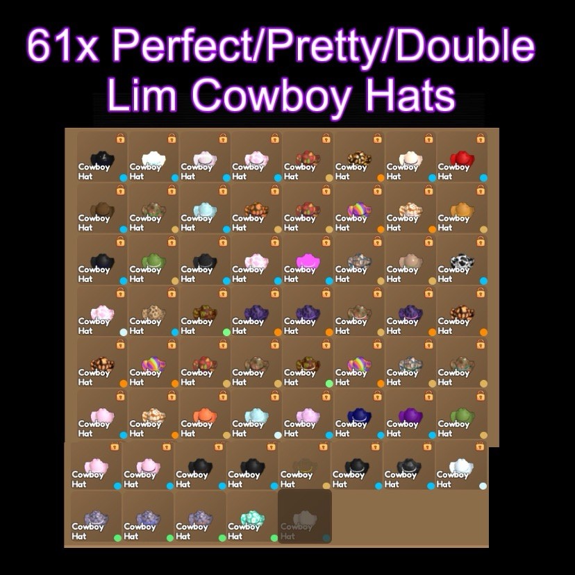 Wild Horse Islands 61x Perfect/Pretty/Double Lim Cowboy Hats