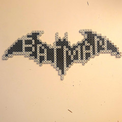 Bat Logo Perler Bead Pixel Art Beaded Collectible, Batman Series