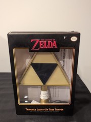 Legend Of Zelda Triforce Plug In Light Up Christmas Tree Topper Nintendo 9″ NEW