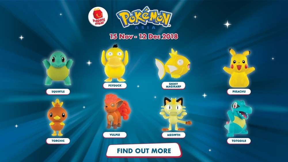 Sealed Mcdonald’s Happy meal Pokemon Asia 2018 Full Set 8 PCS From Thailand