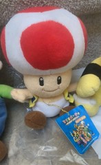 Mario Party 5 Toad Plush Sanei MP5 SML Super Mario Logan Rare Tagged Japan Toy