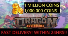 [BUNDLED WITH FREE GIFT] Roblox | Dragon Adventures | 1 Million Coins | Coins