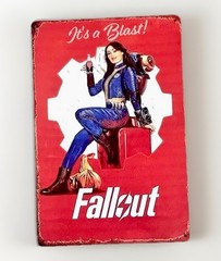 FALLOUT It’s a Blast Metal Sign, iron Wall Hanging Decor for Home NEW 12×8