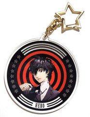 Persona 5 Round Acrylic Keychain Keyholder w Star Clasp – Hero Protagonist Joker