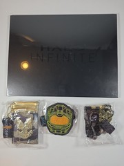 Lanyards, patches, UNSC Wallet and Art From Halo Infinite Collectors Edition Lot