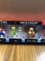 World of Nintendo 5 Figure Set Blue Pikmin, Mario, Link, Donkey Kong Shy Guy NEW