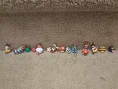 Super Mario Galaxy Keychain Set 2009 Bomb Boo Bee Life Mushroom Luma Figure Toy