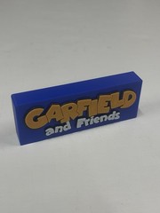GARFIELD AND FRIENDS 3D printed Logo Thick Free Standing Shelf Display