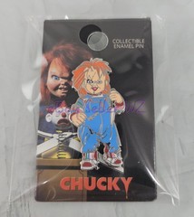 Chucky Holding Knife Enamel Pin Child’s Play Good Guy Doll Horror Movie Official
