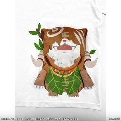 Monster Hunter Wilds Pop up T-shirt -Wudwud- (Size L / White) Capcom Japan New